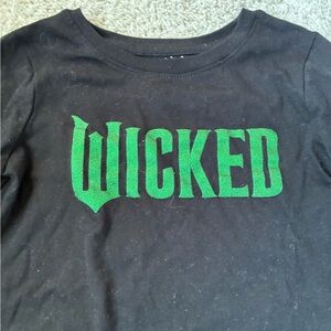 🎇🎆3for$9 girls Wicked long sleeve t-shirt with sparkly green text